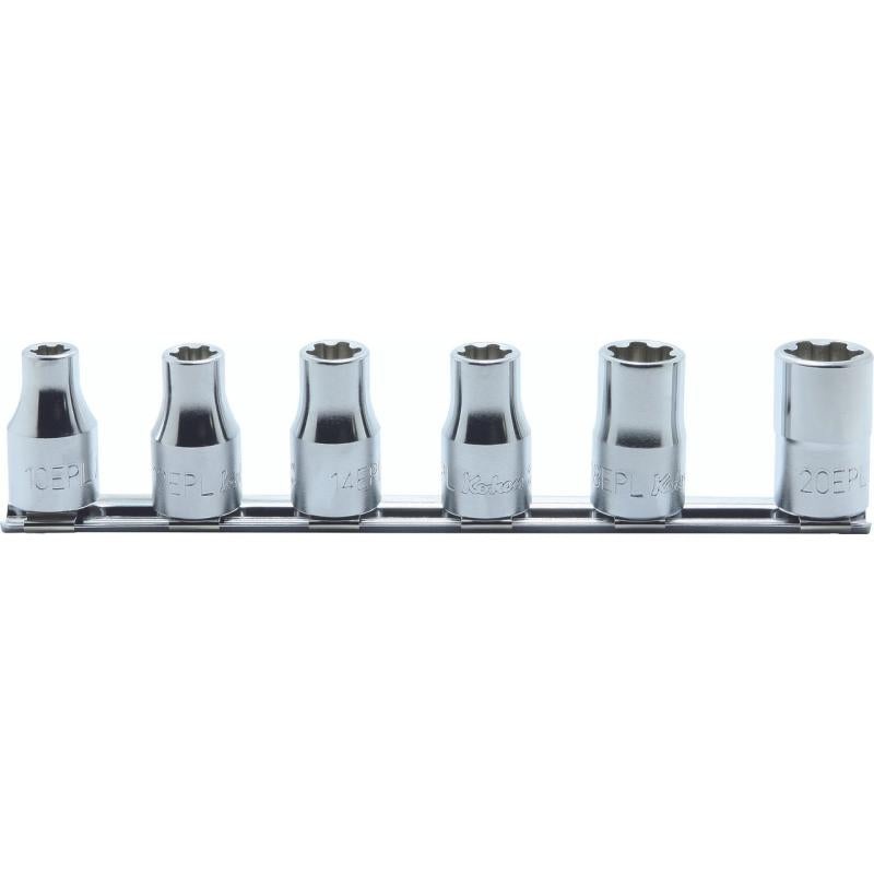 Ko-ken RS4425/6-EPL TORX Plus 1/2"Sq. Dr. Socket Set 6 Pcs 10EPL-20EPL 200 mm