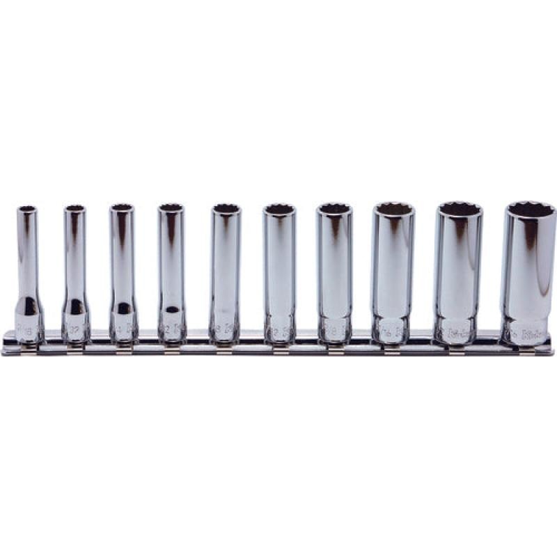 Ko-Ken RSAS2305A/10 1/4 Sq. Dr. Socket set 3/16-9/16 12 point Aerospace 10 pieces