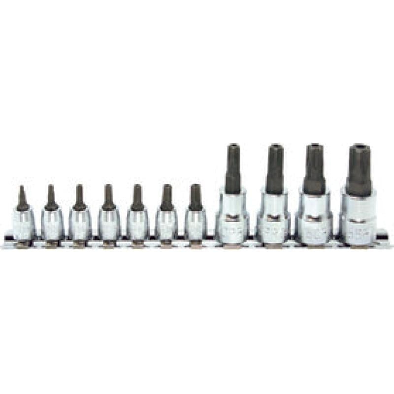 Ko-Ken RSX025/11-IPR 1/4, 3/8 Sq. Dr. Bit Socket set TORX Plus 8IPR-55IPR Tamper Resistant 11 pieces