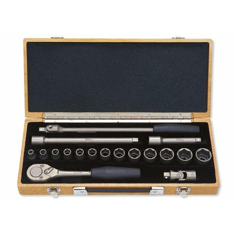 Ko-ken TI4261M 6 Point Socket Set Titanium 18 Pieces