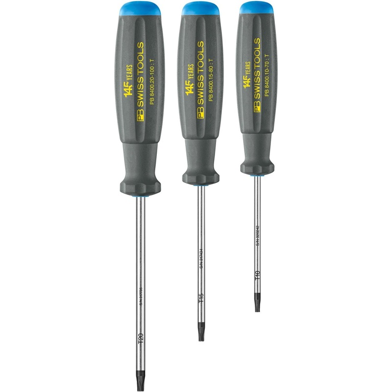 PB Swiss 8441.145 Y SwissGrip Screwdriver Set, TORX, 145 Year Anniversary Limited Edition, 3 Pc.