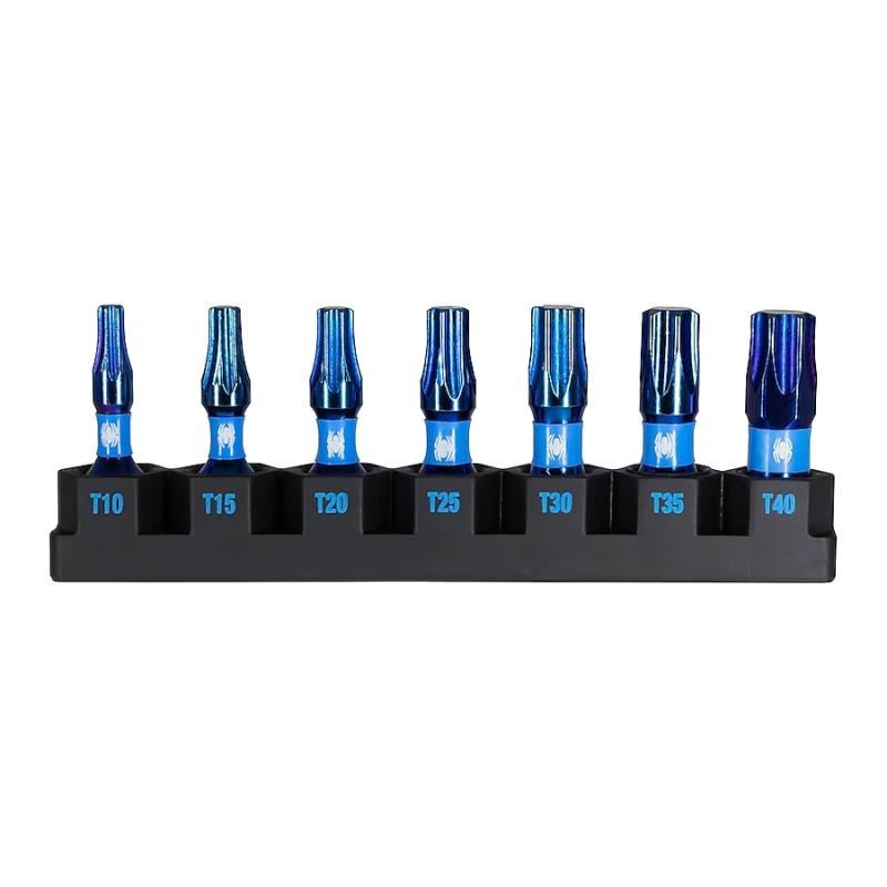 Spyder 19067 Mach-Blue 1/4-in x 1-in TORX Impact Driver Bit 7 Piece