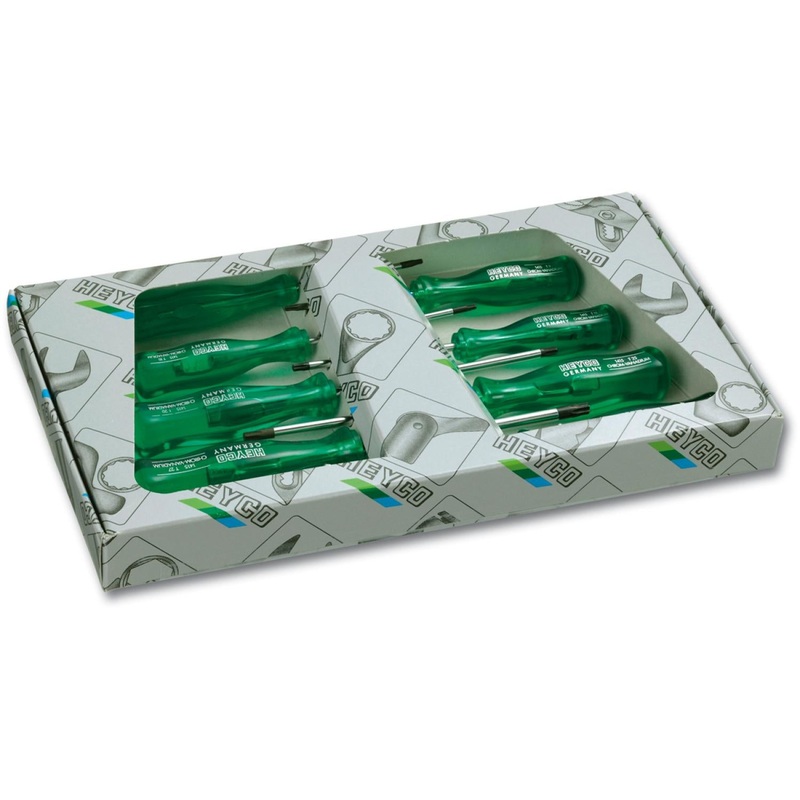 Heyco 01460000080 TORX Screwdriver Set with Acetate Handles, 8 Pieces