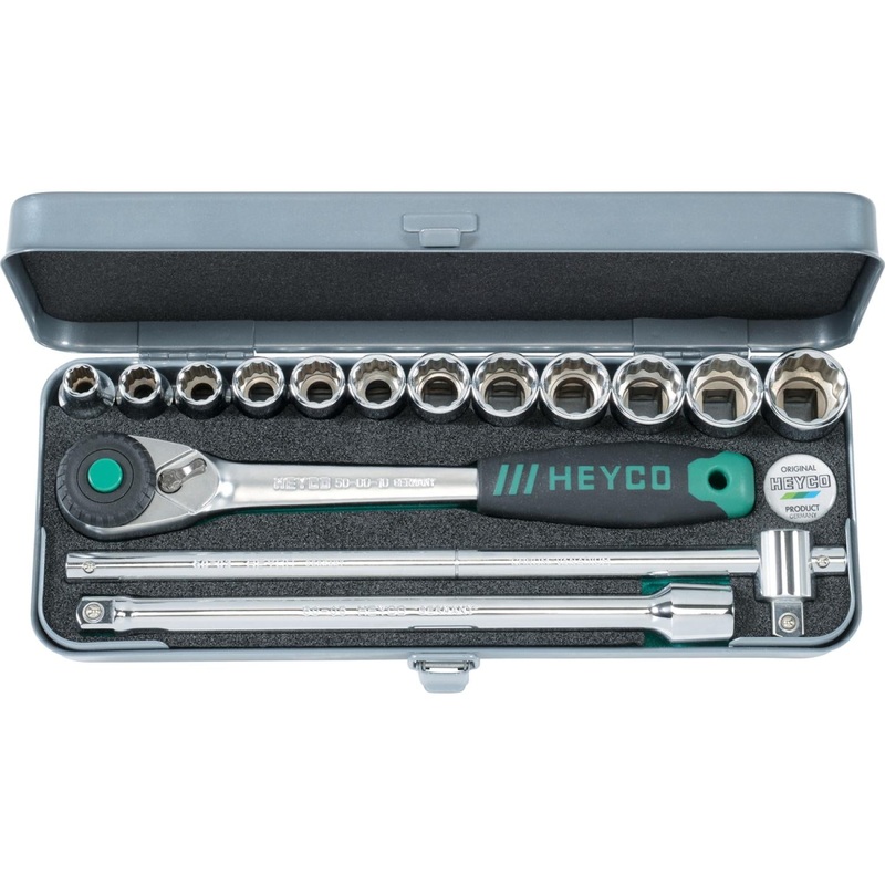 Heyco 00070500083 Metric Socket Set, 1/2 Inch, 15 pcs