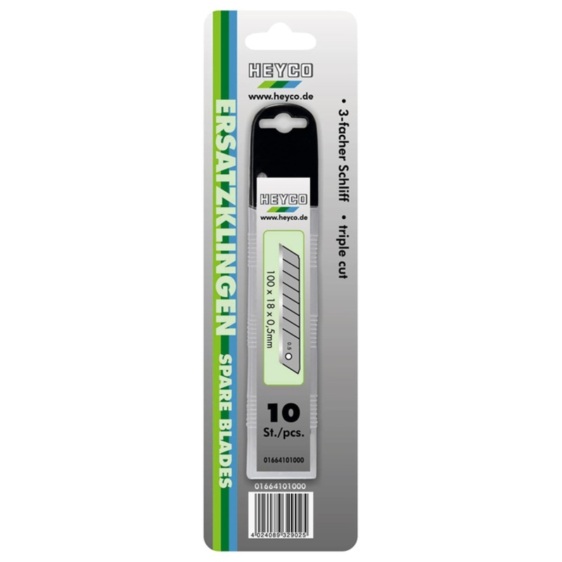 Heyco 01664201000 Spare blades for PROFI Cutter Knife, Blade width-9 mm