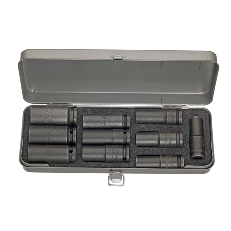 Heyco 06300901136 IMPACT-Socket Set, 10 Pieces, Extra Deep High Quality 2-k Foam Insert
