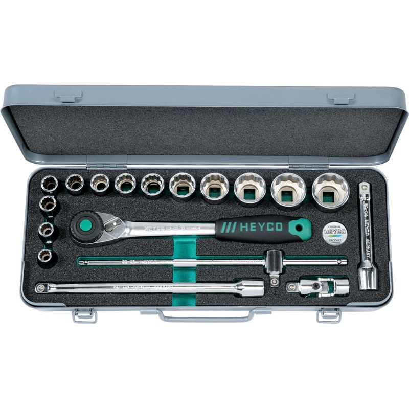 Heyco 00078300083 Metric Socket Set, 1/2 Inch, 18 Pcs