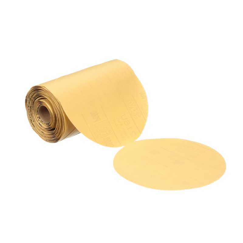 3M Stikit Gold Paper Disc Roll 216U, P100 A-weight, 6 in x NH, Die600Z