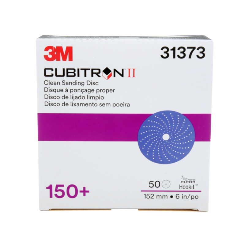 3M Cubitron II Hookit Clean Sanding Abrasive Disc 737U, 31373, 6 in,150+