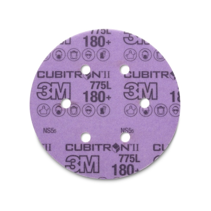 3M Cubitron II Hookit Film Disc 775L, 120+, 6 in x NH, D/F 6HL, Die600HZ