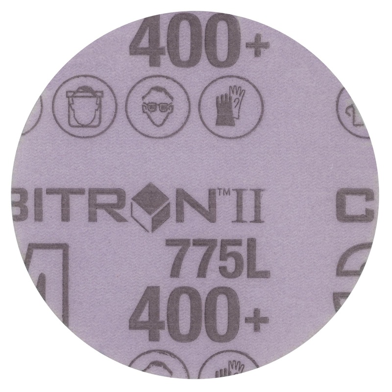 3M Cubitron II Hookit Film Disc 775L, 400+, 6 in x NH, Die 600Z,50/Carton