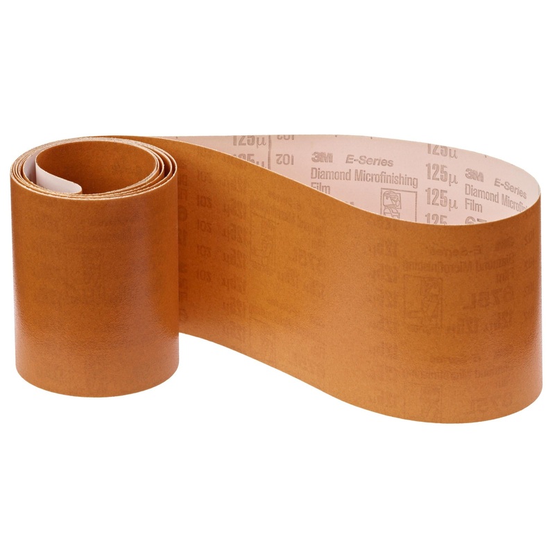 3M Diamond Microfinishing Film Belt 675L, 125 Mic 6MIL, Orange, 4 in x72 in