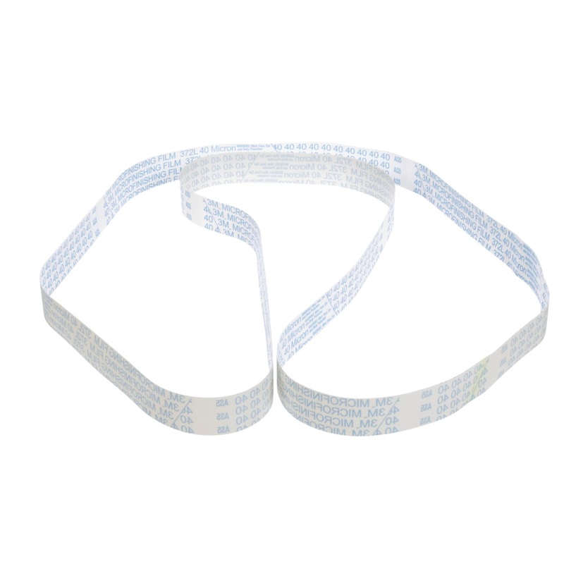 3M Microfinishing Film Belt 372L, 15 Mic 5MIL, 2 in x 72 in, 25/Pac