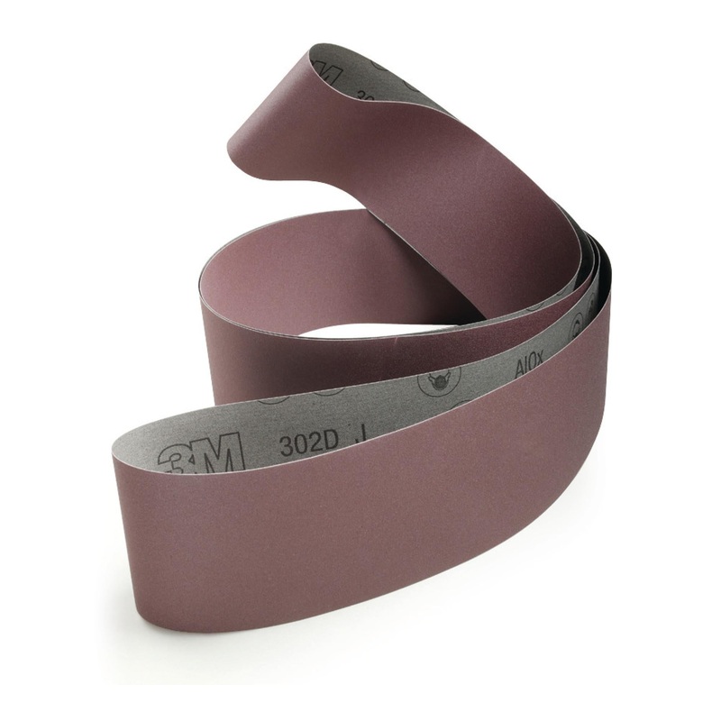 3M Cloth Belt 302D, 1/4 in x 24 in, P320 J-weight, Lap-Unskived,Single-Flex
