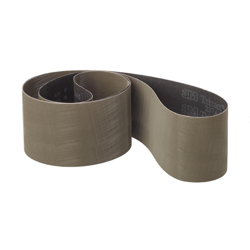 3M Trizact Cloth Belt 237AA, A65 X-weight, 4 in x 132 in, Film-lok,Full-flex
